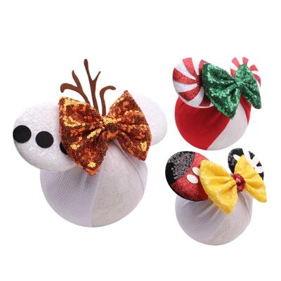 China Decorate Hair Hangers Minnie Ears Baby Hair Band Waffle Headwrap DIY Hair Accessories For Girls Hot-selling Kids Classic Headwear for sale