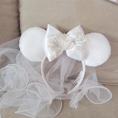 China Movie & White TV Wedding Dress Mickey Ears Headband Minnie Ears Headwear Girl Beauty Toys Cosplay Wedding Decoration for sale