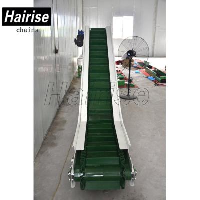 China Plastic Material Handling Equipment Heat Resistant Systems Hairise Modular Belt Conveyor for sale