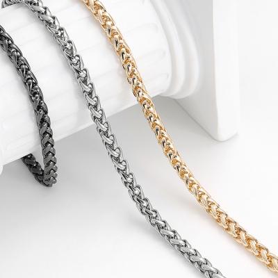 China Luxury Hot-selling High Quality Eco-friendly Chain Link Dog Buckle Fashion Men Women Ally Shoulder Bag Handles Strap Metal Handbag Chain for sale