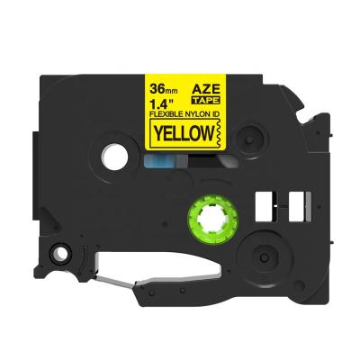 China COMPATIBLE Aimo Nylon Laminate Black On Brother Label P900w TZe-NFX661Labeller Yellow Compatible Fabric Tape for sale