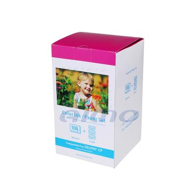 China Good quality COMPATIBLE kp108in compatible for Ca printer photo paper cp1300 selphy ribbon 1300 for sale