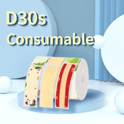 China OEM D30S Waterproof Wholesale Label Sticker Heat Sensitive Paper Roll for sale