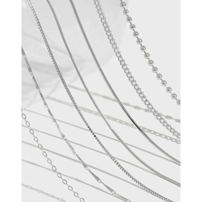 China Trendy Fashion Snake Scarf 925 Sterling Silver Initial Necklaces Chains for Jewelry Making for Women for sale