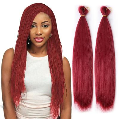 China Straight Hair Julianna Silky Bone Straight Braiding Burgundy Colored 30 16 Inch Quality Nigerian Synthetic Braiding Hair Extension Attachment for sale