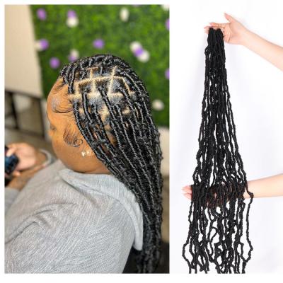 China Wholesale Natural Bulk Strong Faux Locs Synthetic Kanekalon Fiber Julianna 36Inch 21Strands 180Gram Crochet Hair Soft Locs for sale