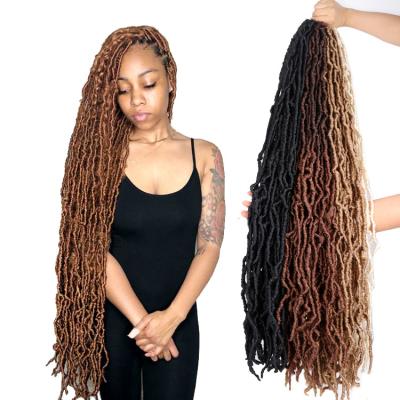 China Julianna Wholesale Private Label Dreadlocks Hair Extension 18 24 Crochet 30 36 Inch 28Inch Ombre Locs Soft Faux Locs Braid Dreadlocks Hair Extension for sale