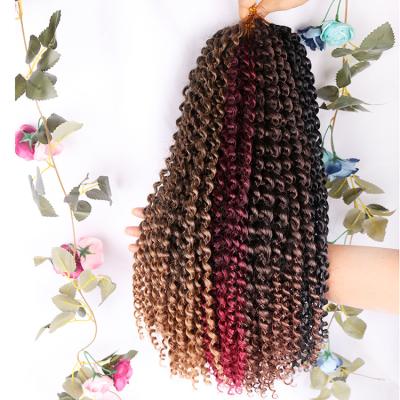 China Hot Sale NATURAL Pre Looped Bohemian Extensions 18 Inches Long Crochet Hair Water Wave Ombre 1b/27 Passion Hair Wholesale Twist for sale