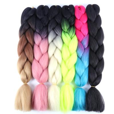 China 20 Premium Synthetic Fiber Hair Wholesale Price New Ultra Braid Hair 24 Inches 100g Ombre Synthetic Braids Ultra Braid for sale