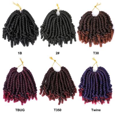 China Julianna Wholesale Synthetic Crochet Braiding New Arrivals Bomb Spring Twist Hair Pre Twisted Hair Short 6Inch Pre Twisted Bomb Spring Twist Loop for sale