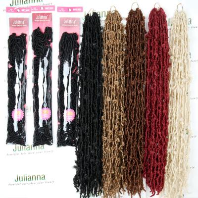 China Distressed locs hair Julianna 14 18 24 36 distressed locs open dread locks crochet lightweight african braiding hair extension 36 inch distressed locs for sale