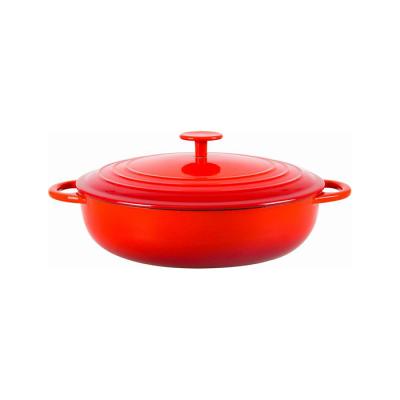 China Viable In Stock Rapid Delivery 30% Weight Enamel Cast Iron Lighter Round Stew Pot for sale