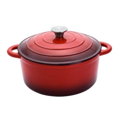 China Sustainable High Quality Casserole Cookware Set Hot Selling Dutch Enamel Cast Iron Pot For Cooking And Soup for sale