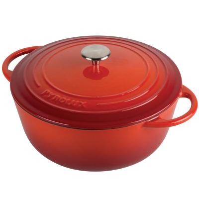 China Sustainable Factory OEM / ODM Enamel Cast Iron Cassers Round Dutch Oven Pot for sale