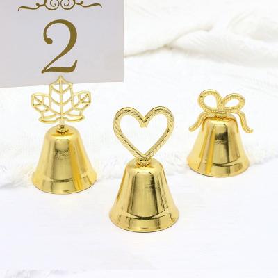 China Europe Table Number Clip Holders Bell Seat Clip Message Clip For Wedding Decoration for sale