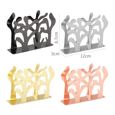 China Creative Eco-friendly Commercial Tissue Storage Box Hotel Rack Restaurant Stainless Steel Napkin Paper Holder for sale