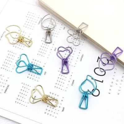 China Durable Cute Shape Stainless Steel Colorful Cloth Clips Spring Clips for sale