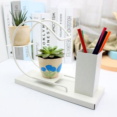 China Morden Luxury 2022 New Arrivals White Pen Container Green Plant Display Stand For Home Decoration for sale