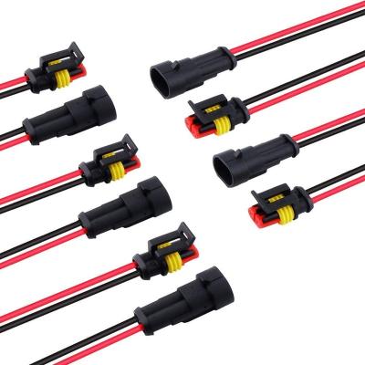 China Terminal male of A.W.G. Electrical Connector 18 Wire Connector 2 Wire Connector And Electrical Socket Wire Harness 1.5mm Female Series Waterproof Terminal for sale