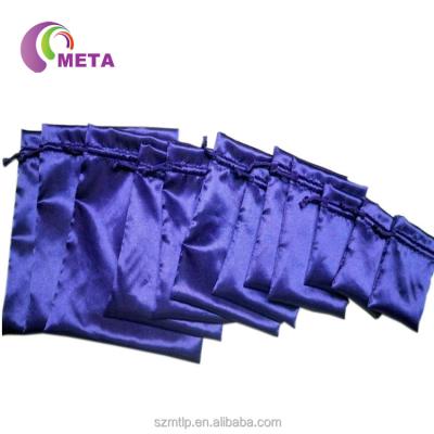 China Recyclable Custom Blue Satin Bags Packaging Hair for sale