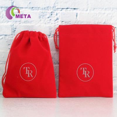 China Recyclable Custom Logo Large Jewelry /Gift Velvet Suede Flap Pouch, Velvet Drawstring Jewelry Pouch Bag for sale