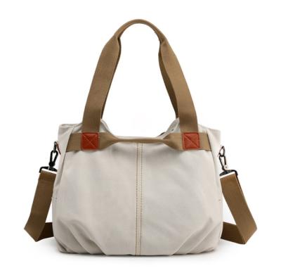 China Fashion Casual Fashion Low MOQ Durable Bags Fashion Design Canvas Women Lady Handbag for sale