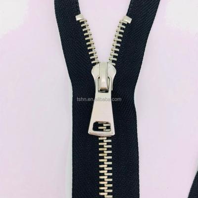 China High quality metal teeth standard series #8 metal zipper pull for bag, customs zipper waist bag accessories metalnylon zipper pull for sale