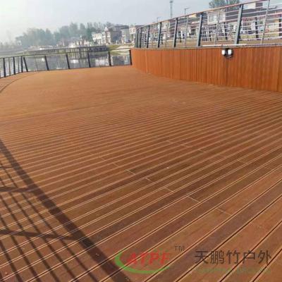 China Sustainable Carbonized Bamboo Decking Products For Backyard for sale