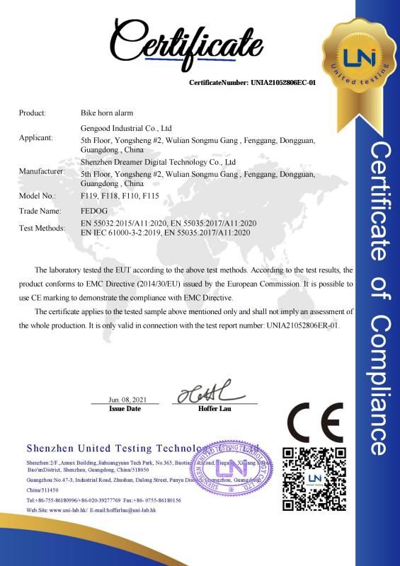 CE - Shenzhen Jingge E-Commerce Co., Ltd.