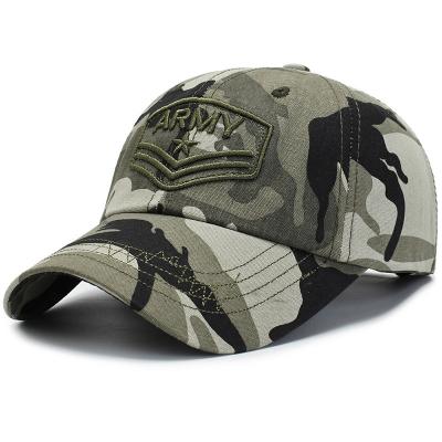 China Embroidery COMMON Logo Camouflage Cotton Caps Army Style Customized Baseball Caps for sale