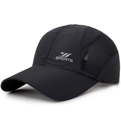 China breathable & Waterproof 100% Polyester Microfiber Sports Caps Baseball Caps Male Dryfit Running Sports Promotional Baseball Cap for sale