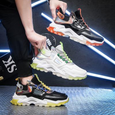 China 2021 fashion trend men's casual shoes light up ultra breathable men's shoes non-slip sports shoes for sale