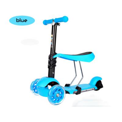 China 3 in 1 BYEBOO Flashing 3 in 1 Kick Scooter PU Wheels 3 in 1 Height Adjustable Kid Scooter for sale