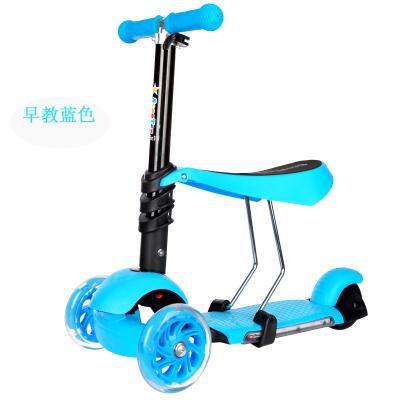 China 3 in 1 Cheap Baby Kick Scooter Seat Unload Three Wheel Scooter with PU Wheel Snap Kick Scooter for sale