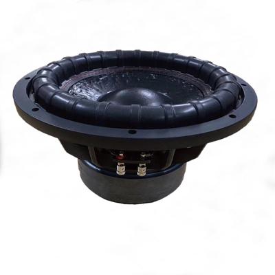 China Powerful 3600w ohm 3600w car subwoofer 4+4ohm 2+2ohm 1+1 inch aluminum basket 15 15 inch car subwoofer 12 15 for sale