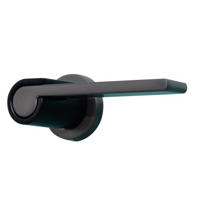 China Modern Minimalist Main Door Pull Black Rosette Door Handle for sale