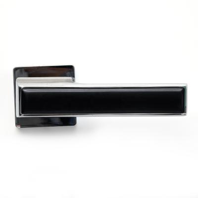 China Modern Black Modern Minimalist Front Door Pull Furniture Rosette Door Handle for sale