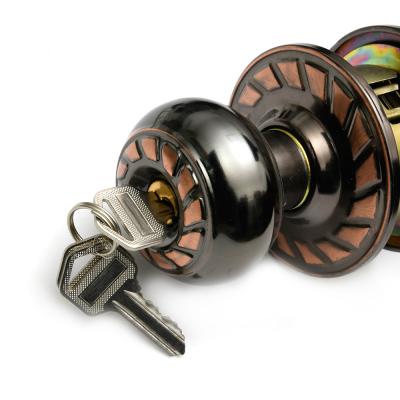 China Bathroom Bedroom Furniture Cylindrical Ball Double Knob Door Lock 89491a for sale