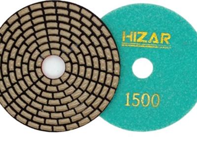 China For Granite 100mm HPDC Round Polish Pad Dry Polishing Pad Chocolate Customized Marble Polishing Pad for sale