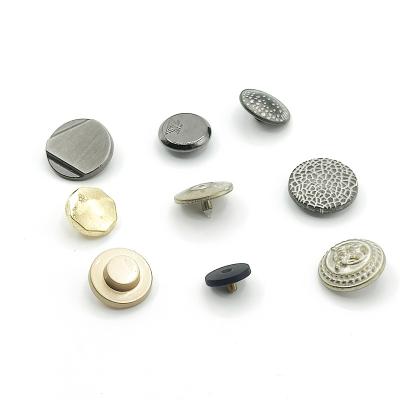 China Custom Best Price Sustainable High Quality Zinc Embossed Logo Snap Button 4 Part Spring Fastener Snap Button for sale