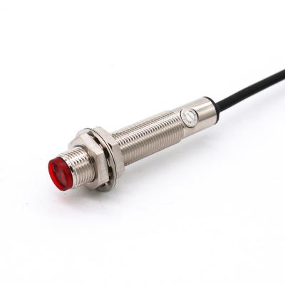 China DINGGAN M18 industrial automation laser switch NPN PTC12F10DNOL laser sensor switch dc 10cm photoelectric distance normally open for sale