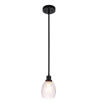 China Mid Century Mini Pendant Decorative Hanging Light, 1 Modern Light Black Glass Pendant Ceiling Lamp for Kitchen Home for sale