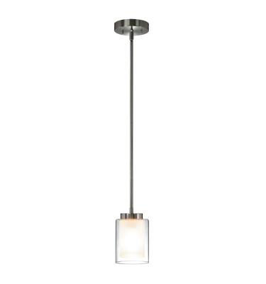 China Wall Light with Double Glass Shade Decorative Glass Pendant Light Double 1, Indoor Modern Brushed Nickel Home Hanging Pendant Lamp for Kitchen and Bar for sale