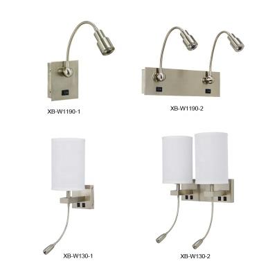 China Modern Wired or Tied LED Headboard Bedside Reading Lamp Iron Metal Wall Light Set for Home Hotel for sale