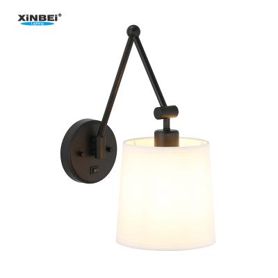 China Modern Plant Headboard Reading Wall Light Bedroom Black Decorative Indoor Modern Wall Lamp for sale