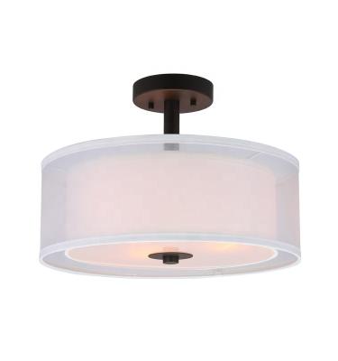 China Modern Suspended Close To The Semi Flush Ceiling Light And Bronze Drum Mount Ceiling Light For Living Room And Bedroom for sale