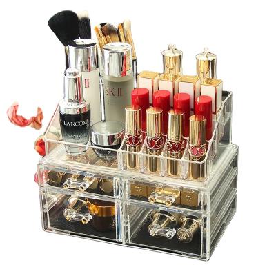 China Wholesale Cosmetic Storage Box Customized Transparent Custom Cosmetic Storage Organizer Box Good Quality for sale