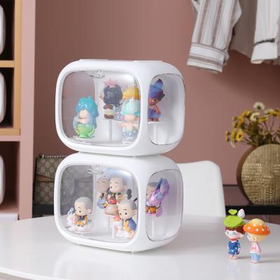 China 2021 Hot Sale Modern Cute Stackable Plastic Luxury Small Toy Storage Box For Home Household Transparent for sale