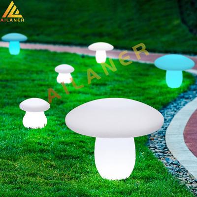 China Handmade Mushroom Glowing Decoration Garden Outdoor Led Ball Stone Christmas Party Led Sphere Ball Light for sale