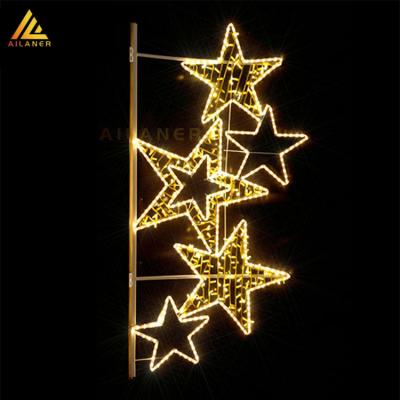 China Alaner Handmade Outdoor Street Pattern Light Led Christmas Snowflake Rope Light Decoration Led Pattern Lights For Street for sale